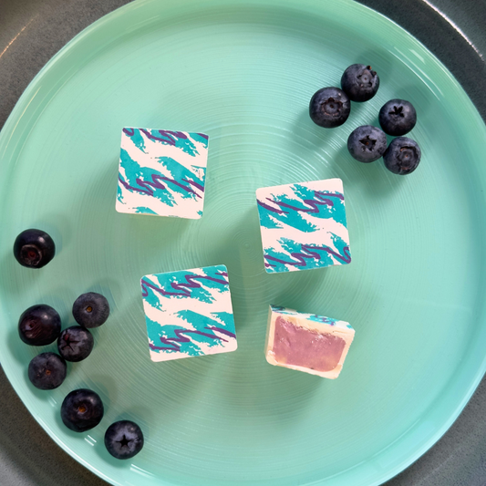 Blueberry Cheesecake Fudge Truffles