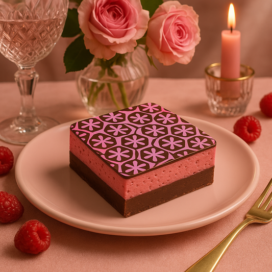 Dark Chocolate Raspberry Fudge Block
