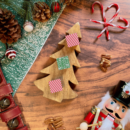 Christmas Edition 8-Piece Fudge Truffle Gift Box: Peppermint & Chocolate Pecan